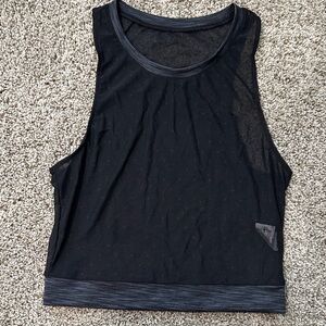 ZYIA Black Sleeveless Mesh Top